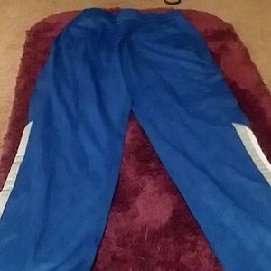 Blue white and gray cheer pants